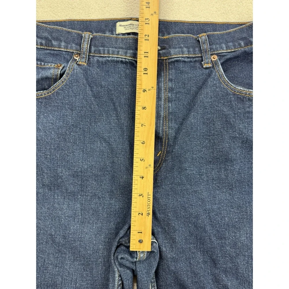 Abercrombie Fitch Jeans W 16 Long 36x30 Blue Ankle‎ Straight Ultra High Denim